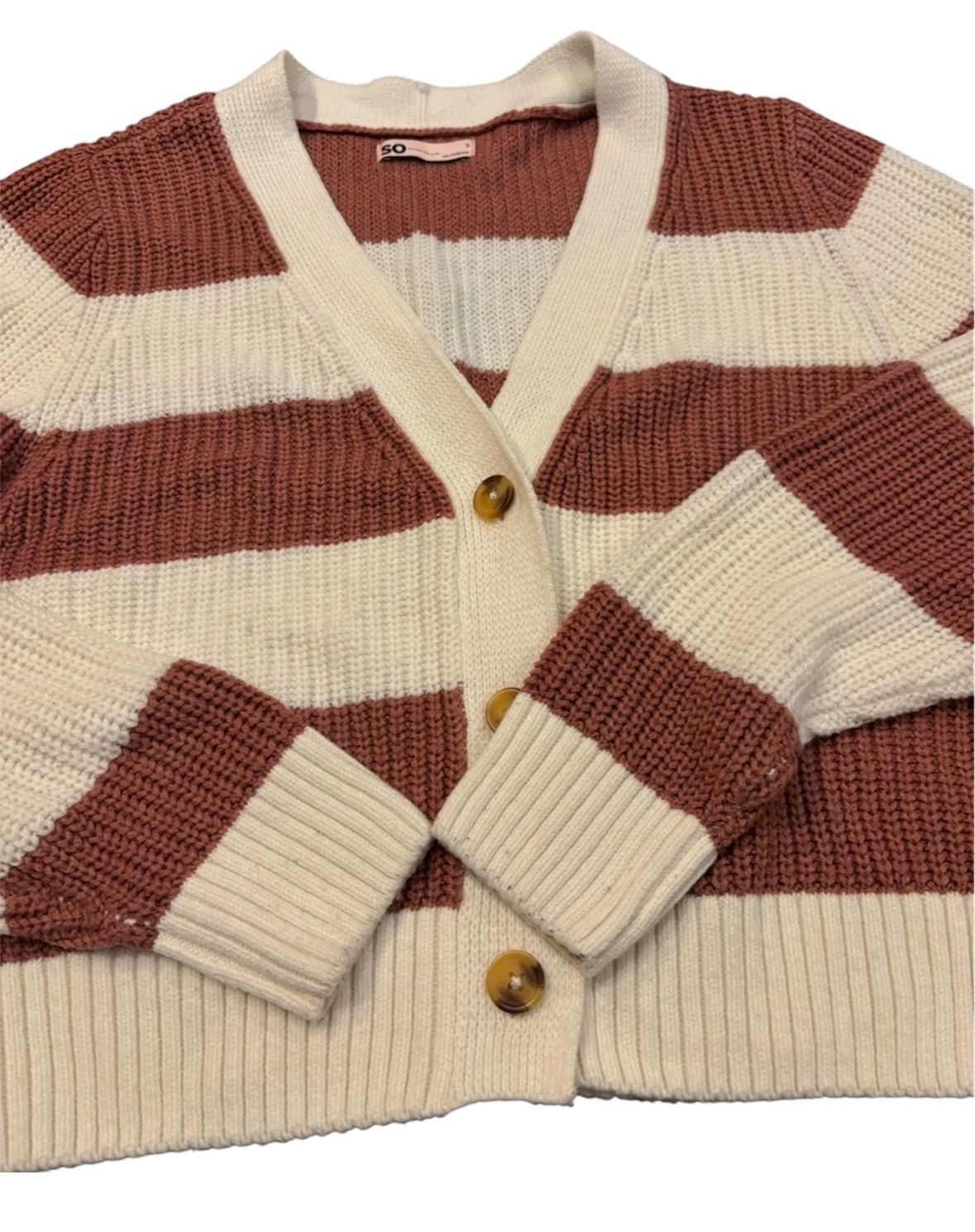 SO Striped Cardigan - Size Small