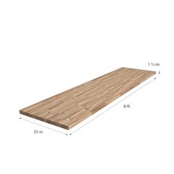 8-Ft Solid Butcher Block Countertop / Desk