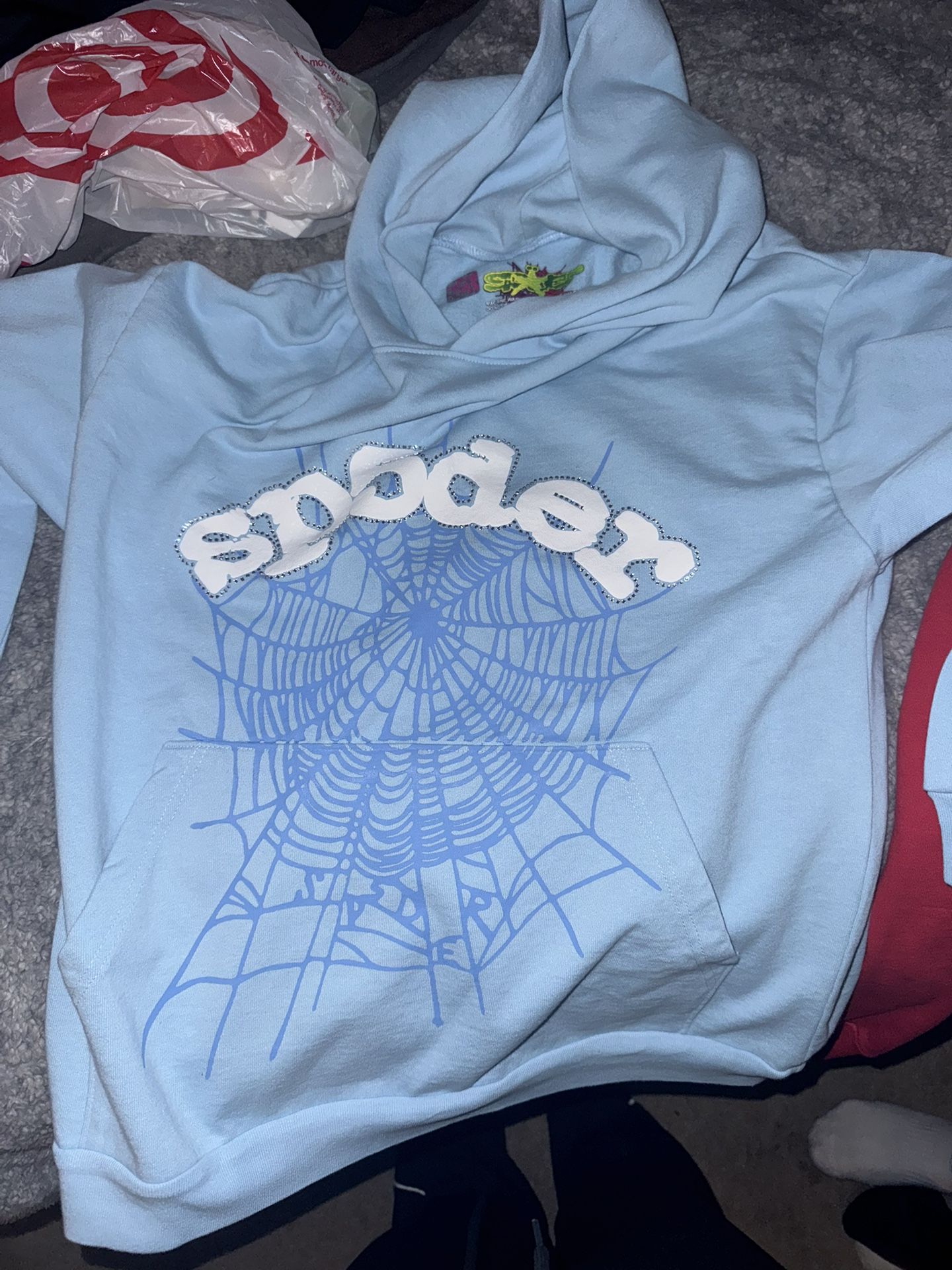 Spider hoodie Blue