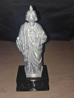 3D Printed Saint Jude Figurine with Black Base
