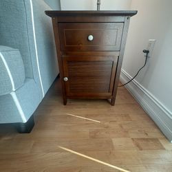 IKEA Wooden Nightstand/End Table - Dark Brown - Great Condition
