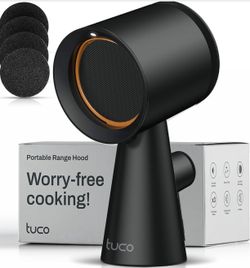 TUCO Portable Range Hood, Countertop Kitchen Exhaust Fan with 3 Speeds, 5-Layer Filter