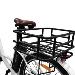 Rear Bike Basket, Large Capacity Iron Bike Storage Rear Basket, Bike Rack Storage Basket for Back der Seat