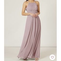 New Azazie Pleated Halter Maxi Dress