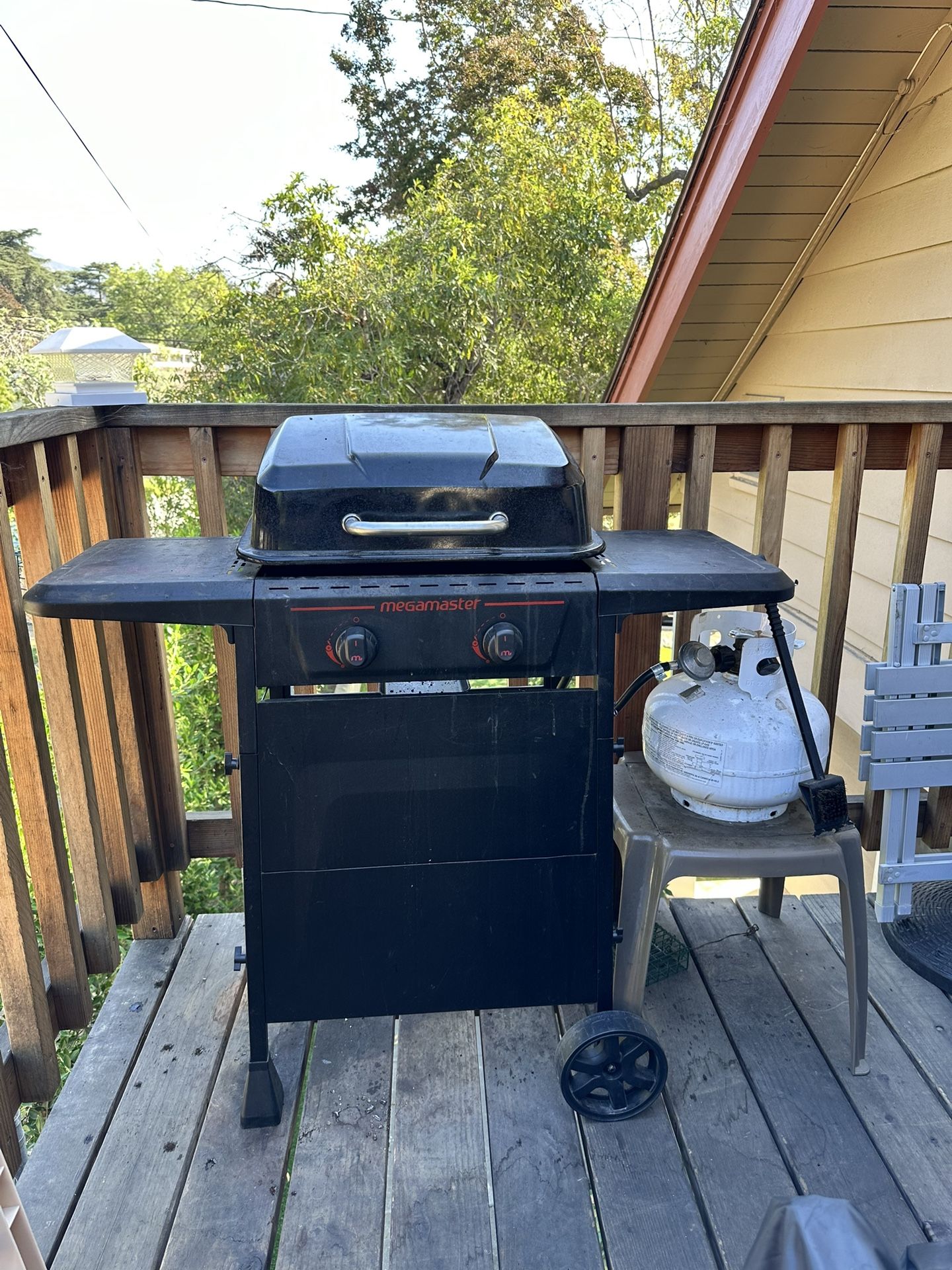 Grill Mega Master Bbq 2 Burner W Shelf & Cover