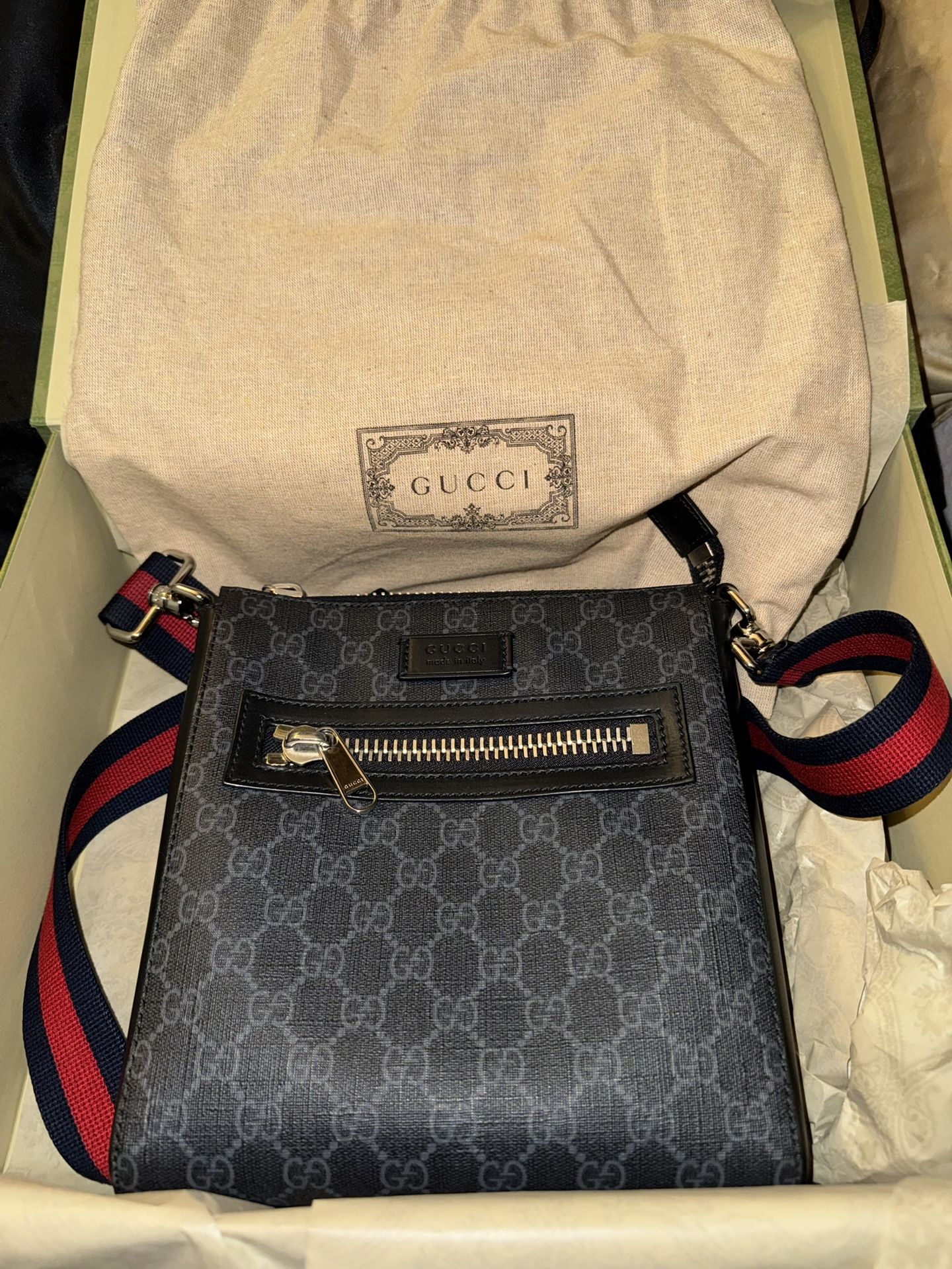 Gucci small black messenger bag