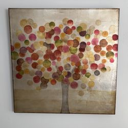 arge Colorful Tree Wall Art – 48x48Canvas – Modern Abstract Decor