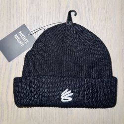 Curry Brand “ Night. Night. ” Beanie Hat Men’s Lifestyle Beanie Black White NWT