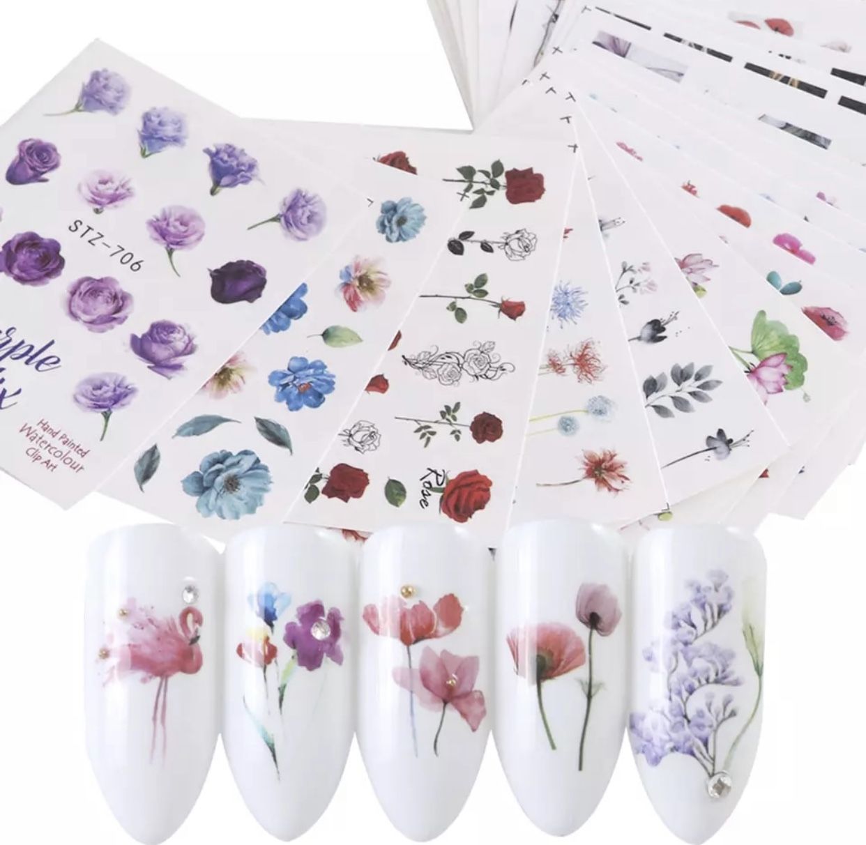 Nail art stickers water transfers decal