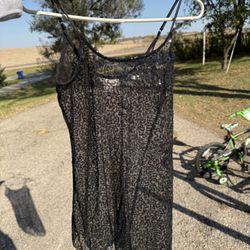 Sequin Sheer Tank Top