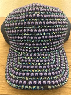 Bedazzled Pearl & Rhinestone Snapback Hat
