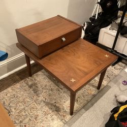 Merton Gershun for American of Martinsville X Inlaid Mid Century End Table