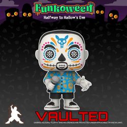 (NEW) Funko POP! Comedians #01 Gabriel “Fluffy” Iglesias Dia De Los Fluffy’s SIGNED (LE 4000 Fluffy Shop Exclusive) with UV Protector case (VAULTED)