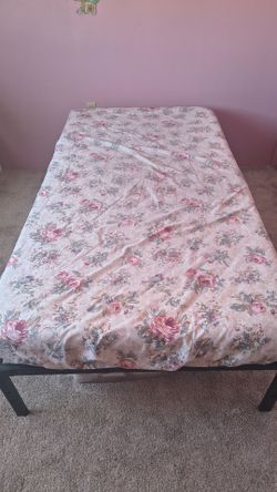 Twin bed with mattress