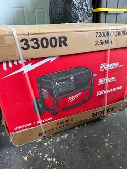 Milwaukee ROLL-ON 3600-Watt Output/7200-Watt Peak 2.5kWh Lithium-Ion Powered Battery Generator