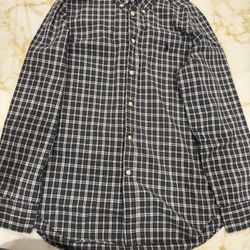 Ralph Lauren Boys Long-Sleeve Plaid Button-Down Shirt – Size L (14-16)
