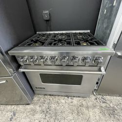 Viking 36” Dual Fuel Range In Stainless Steel Used 7 Series