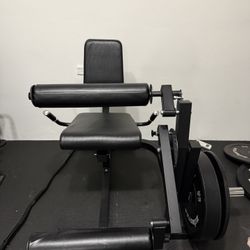 Plate-Loaded Leg Extension / Leg Curl Machine (Seated) – Great Condition