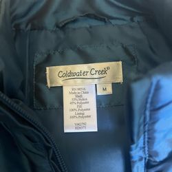 Blue Coldwater Creek Puffer Vest 