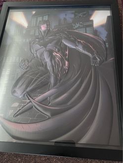 ComicWalls DC Comics Batman Framed 3-D Wall Art  Composite Wood Frame