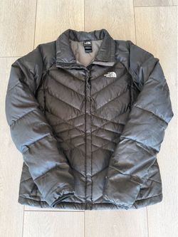 North Face Jacket Womens Medium 550 Quilted Goose Down Puffer Black Aconcagua