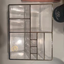 Sonia kashuk clear tabletop organizer with gold trim