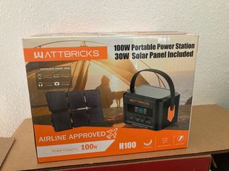 100W power station & 30W solar panel