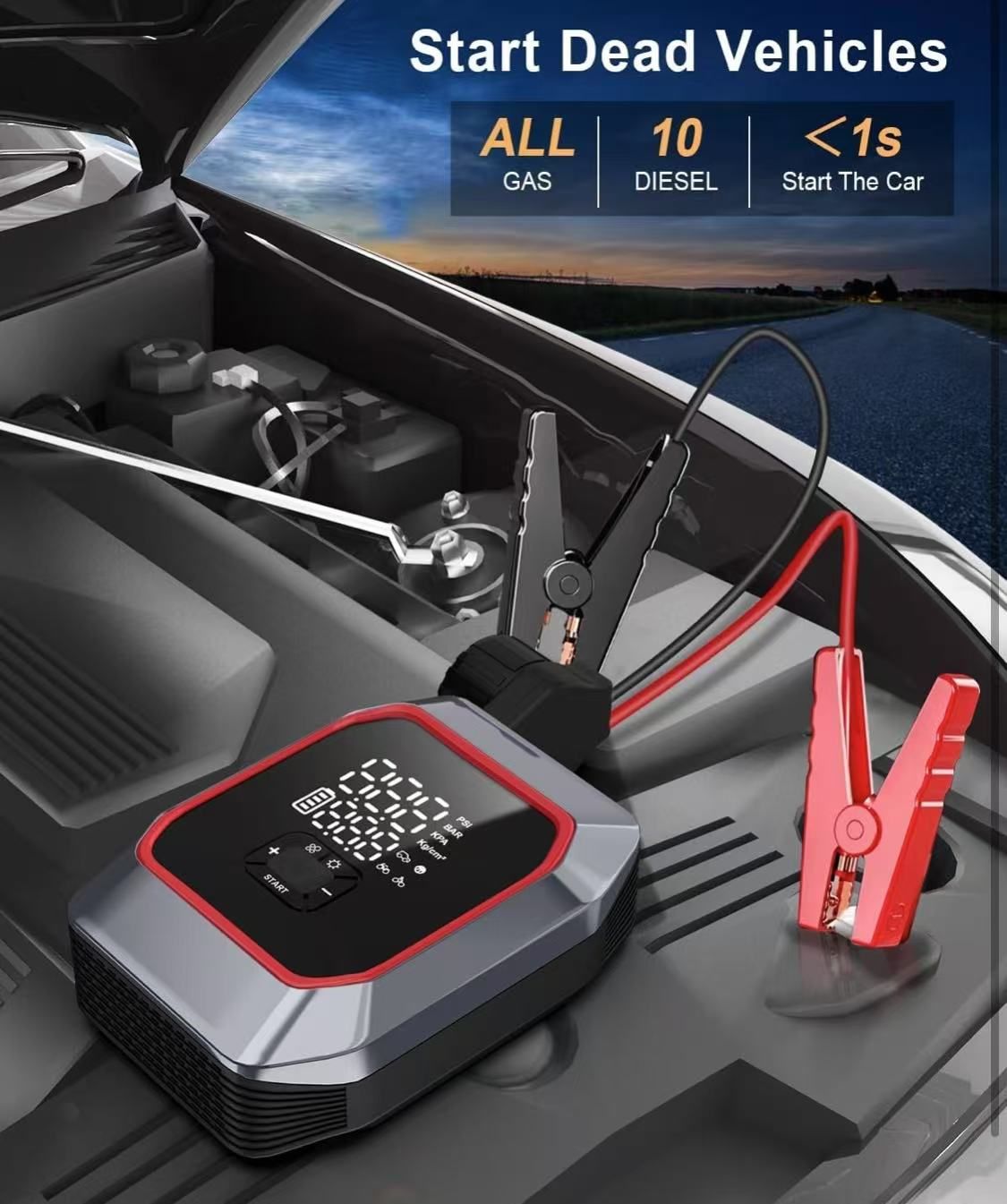 6000A Portable Car Battery Jumper Starter