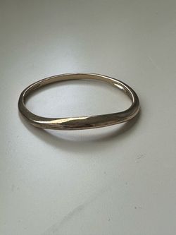 abstract gold bangle