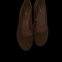 Rialto Suede Wedge Heels Black 11