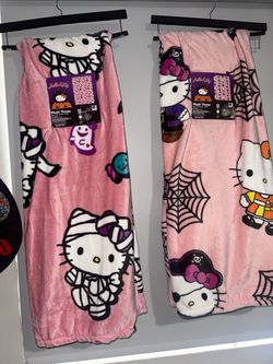 Hello Kitty Halloween Plush Throw Blanket
