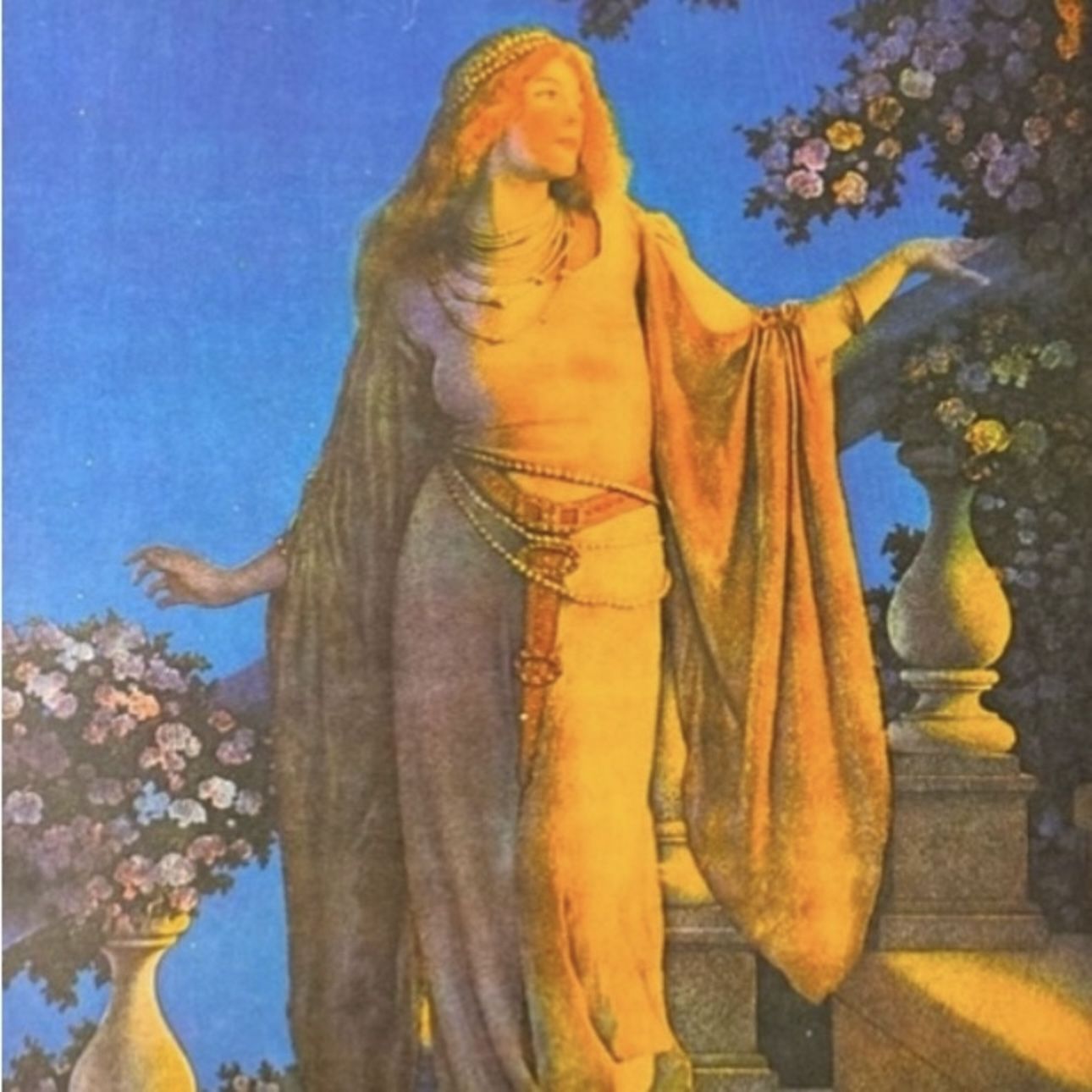 Original Vintage Print Poster Maxfield Parrish Art Deco Nouveau Artist Antique Collectible Neo Classical Allegory Allegorical Painter Illustrator