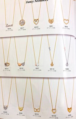 Valnetine’s Gift ❤️🎁👩❤️👨, Beautiful solid Assorted necklaces 14K REAL GOLDS. Description ⬇️