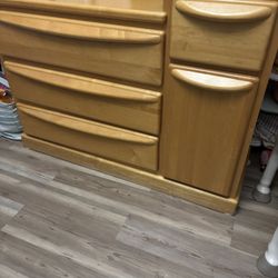 3 Drawer Dresser And Cabinet Use As A Changing Table Or Dresser Solid Wood Must Go Need Out !