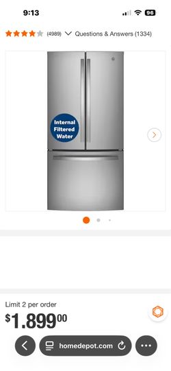 GE Stainless Steel 2 Doors
