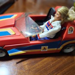 Collecter's Here It Is!  1977 Bionic Woman Sports Cat With Box And Bionic Woman Doll With Original Clothes