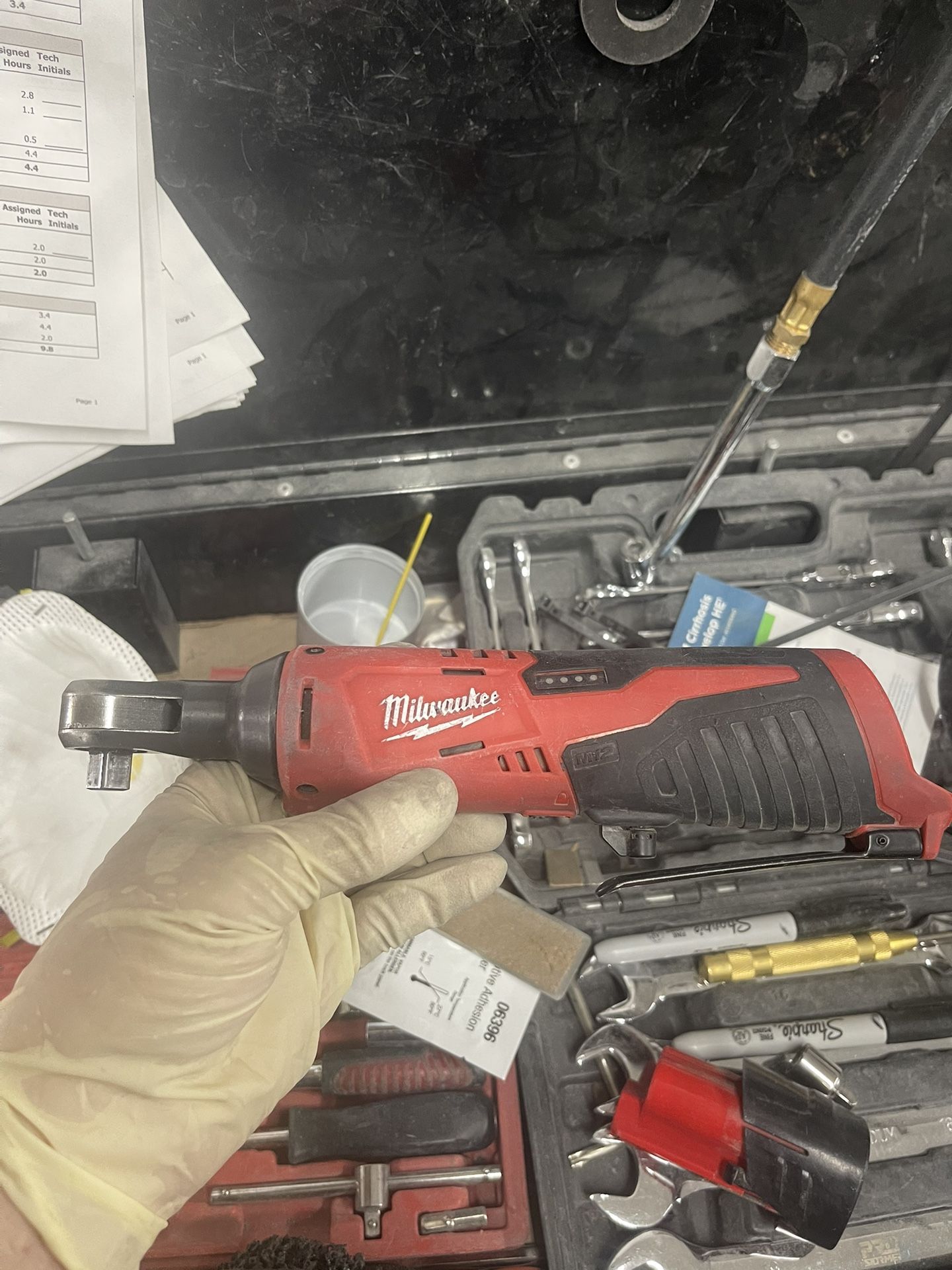 Milwaukee 2457-20 M12 Cordless 3/8" Lithium-Ion Ratchet. Tool Only