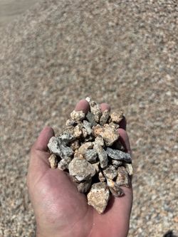 Gold gravel rocks