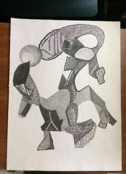 Abstract graphite piece