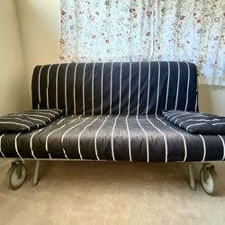 Black/White Striped Convertable ( IKEA Futon )