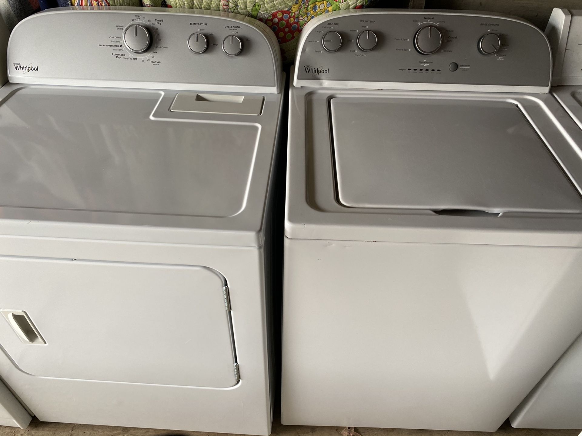 Washer and electric dryer sets