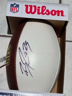 BRADLEY ROBY SIGNED FOOTBALL DENVER BRONCOS AUTOGRAPHED