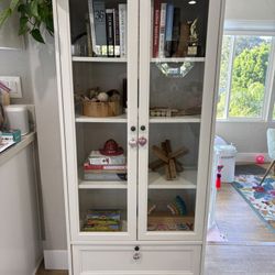 Glass Door Cabinet Bookshelf 