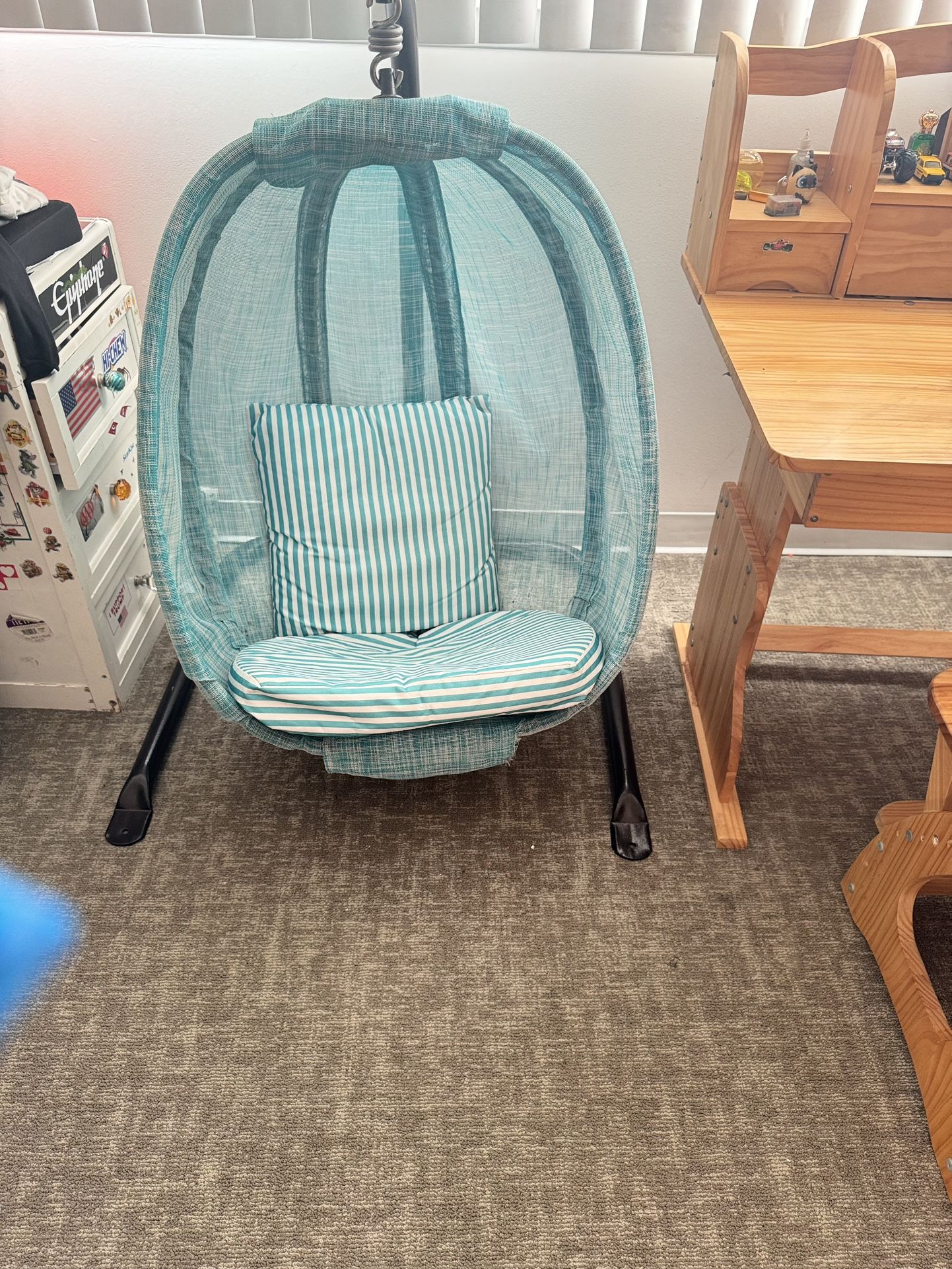 Kids Hanging Egg Chair with Stand – Indoor Use Only