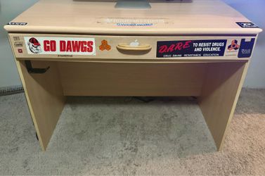 Wooden Computer Desk, Used But In Good Condition