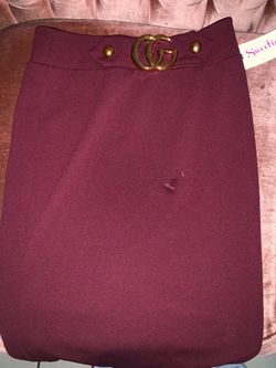 Burgundy skirt
