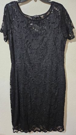 Ambiance Black Lace Short Sleeve Mini Dress