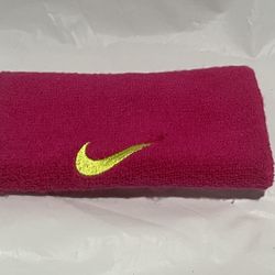 Nike Pink Neon Wristbands Wide Vintage Swoosh Basketball Air 