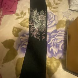 Black Flare Legging With Rhinestone Winged Cross 