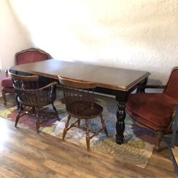 Real Wood Table & 4 Chairs